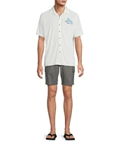 Tommy Bahama Poolside Toucan Terry Short Sleeve Woven Camp Shirt