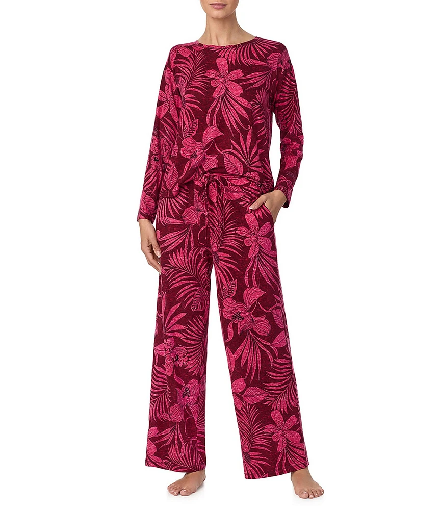 Tommy Bahama Printed Long Sleeve Round Neck Pant Pajama Set