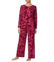 Tommy Bahama Printed Long Sleeve Round Neck Pant Pajama Set