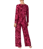 Tommy Bahama Printed Long Sleeve Round Neck Pant Pajama Set