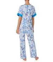 Tommy Bahama Printed Short Sleeve V Neck Knit Pajama Set