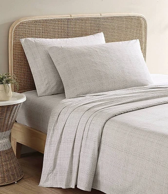 Tommy Bahama Raffia Linen Woven Textured Cotton Percale Sheet Set