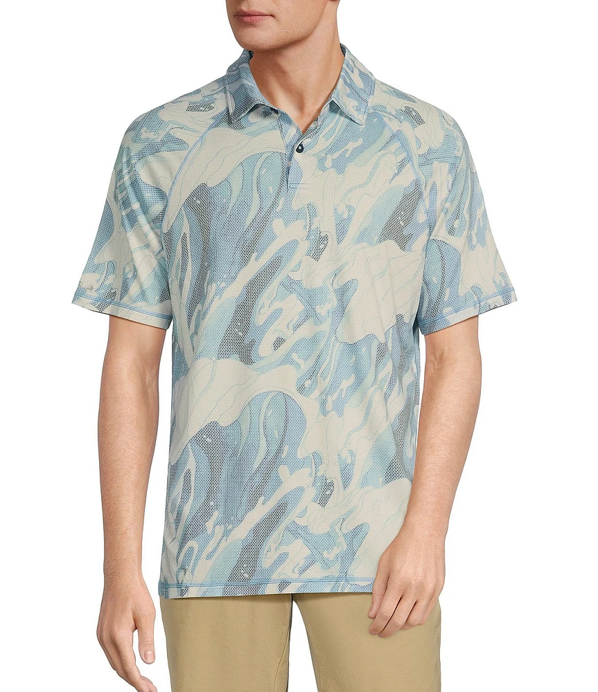 Tommy Bahama Rising Tides Short Sleeve Printed Polo Shirt