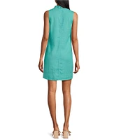 Tommy Bahama Ruffle Split V-Neck Sleeveless Side Pocket Dress