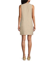 Tommy Bahama Ruffle Split V-Neck Sleeveless Side Pocket Dress