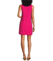 Tommy Bahama Ruffle Split V-Neck Sleeveless Side Pocket Dress