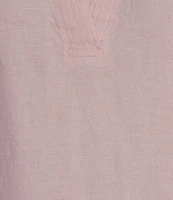 Tommy Bahama Ruffle Split V-Neck Sleeveless Side Pocket Dress