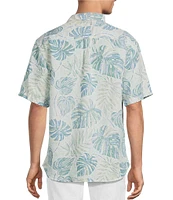 Tommy Bahama Sand Linen Grand Monstera Short Sleeve Woven Shirt