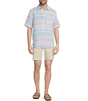 Tommy Bahama Sand Linen Sicily Stripe Short Sleeve Woven Shirt