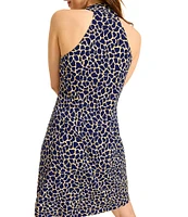 Tommy Bahama Sandy Safari Spots Halter Neckline Sleeveless Dress