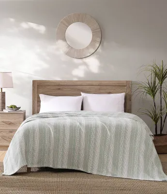 Tommy Bahama Sandy Shore Stripe Bed Blanket