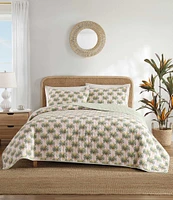 Tommy Bahama Santiago Pink Cotton Reversible Quilt Mini Set