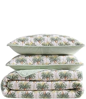 Tommy Bahama Santiago Pink Cotton Reversible Quilt Mini Set