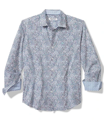 Tommy Bahama Sarasota Stretch Blue Flora Long Sleeve Shirt