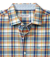 Tommy Bahama Sarasota Stretch Grenada Plaid Check Long Sleeve Shirt