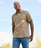 Tommy Bahama Short Sleeve Maui Border Woven Shirt