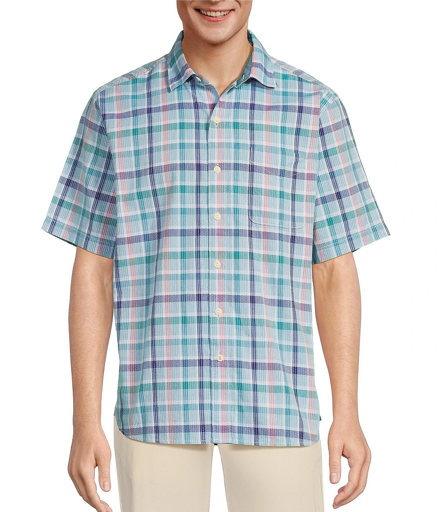 Tommy Bahama Sky Ripple Check Short Sleeve Woven Shirt