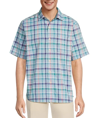 Tommy Bahama Sky Ripple Check Short Sleeve Woven Shirt