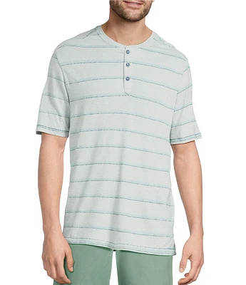 Tommy Bahama Soleil Stripe Short Sleeve Henley Shirt