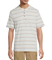 Tommy Bahama Soleil Stripe Short Sleeve Henley Shirt
