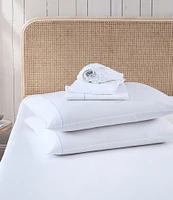 Tommy Bahama Solid Embroidered Cotton Percale Sheet Set