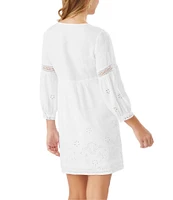 Tommy Bahama St. Lucia Full Sleeve Split Neck Swim Cover-Up Dress