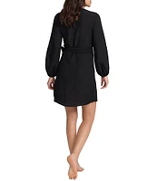 Tommy Bahama St. Lucia V-Neck Long Sleeve Swim Cover-Up Wrap Dress