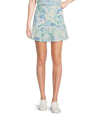 Tommy Bahama Stretch Mini Flounce Hem Skirt