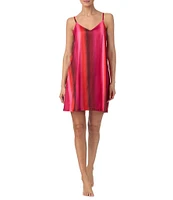 Tommy Bahama Striped Sleeveless V-Neck Satin Chemise