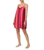 Tommy Bahama Striped Sleeveless V-Neck Satin Chemise