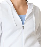 Tommy Bahama Tobago Bay Full Zip Slub Rib Knit Long Sleeve Hooded Jacket