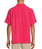 Tommy Bahama Solid Tropic Isle Short Sleeve Camp Collar Woven Shirt