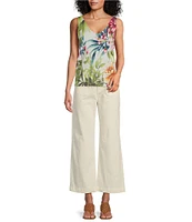 Tommy Bahama Twill Cotton Sailor Wide Leg Stretch Pants