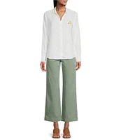 Tommy Bahama Twill Cotton Sailor Wide Leg Stretch Pants