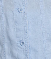 Tommy Bahama Two Palm Raw Edge Point Collar Long Sleeve Button Front Jacket