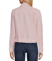Tommy Bahama Two Palm Raw Edge Point Collar Long Sleeve Button Front Jacket
