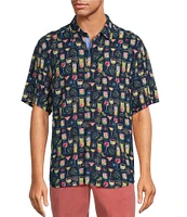 Tommy Bahama Veracruz Cay Electric Cocktails Short Sleeve Woven Shirt