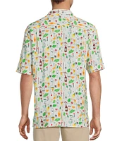 Tommy Bahama Veracruz Cay Lemon Lounge Short Sleeve Woven Camp Shirt