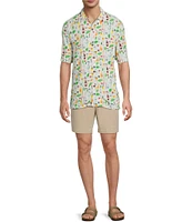 Tommy Bahama Veracruz Cay Lemon Lounge Short Sleeve Woven Camp Shirt