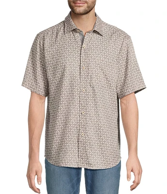 Tommy Bahama Weave In The Moment Short Sleeve Woven Shirt