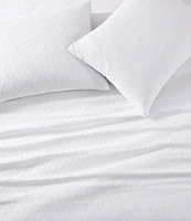 Tommy Bahama Wicker Woven Solid White Comforter Mini Set