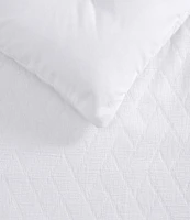 Tommy Bahama Wicker Woven Solid White Comforter Mini Set