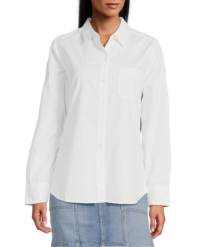 Tommy Bahama Wine Glass Embroidered Poplin Camp Collar Long Sleeve Button-Front Shirt
