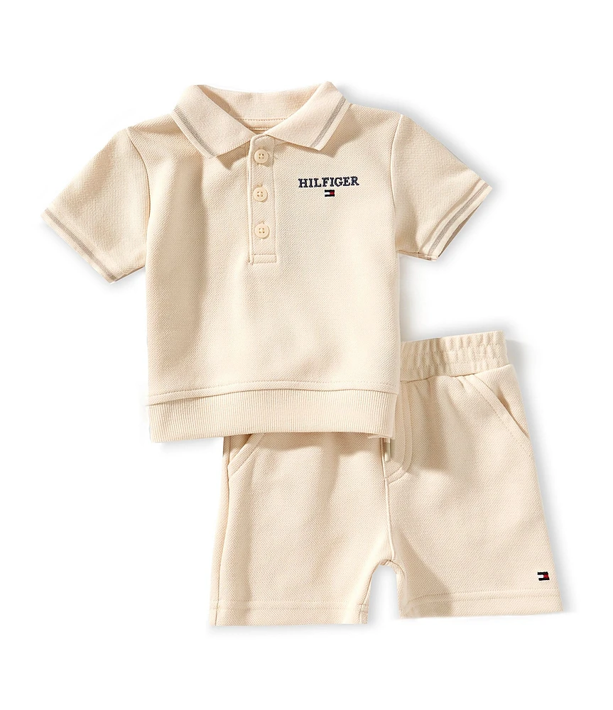 Tommy Hilfiger Baby Boys Short-Sleeve Pique Polo Shirt & Matching Shorts Set
