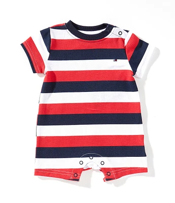 Tommy Hilfiger Baby Boys Newborn-9 Months Short Sleeve Striped Shortall