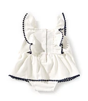 Tommy Hilfiger Baby Girls Newborn-6 Months Sleeveless Trimmed Skirted Bodysuit