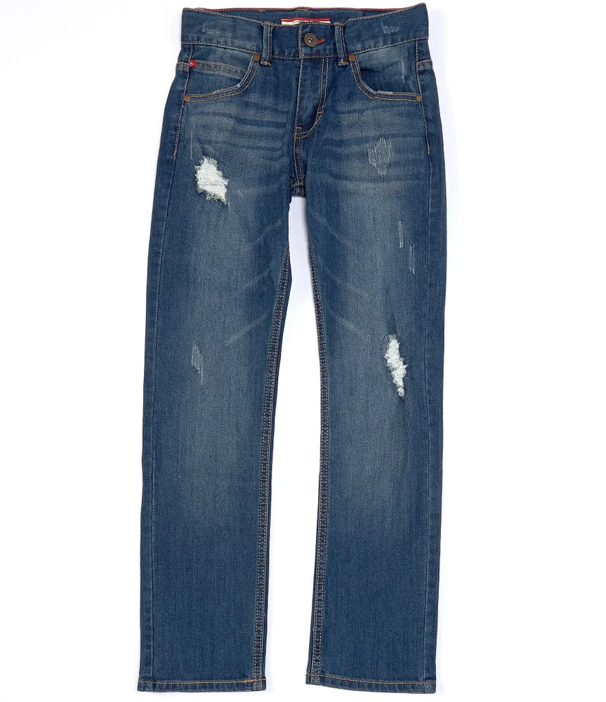 Tommy Hilfiger Big Boys 8-20 Destructed Straight-Fit Denim Jeans