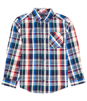 Tommy Hilfiger Big Boys 8-20 Long Sleeve Autumn Plaid Shirt