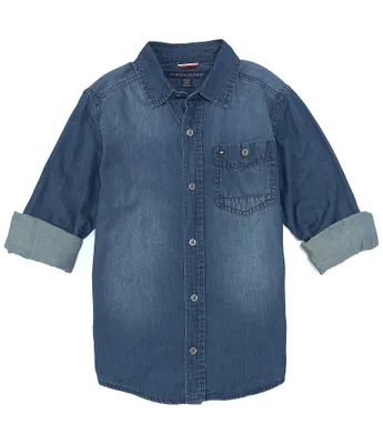 Tommy Hilfiger Big Boys 8-20 Long-Sleeve Denim Shirt