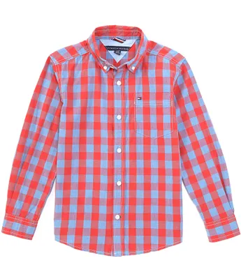 Tommy Hilfiger Big Boys 8-20 Long-Sleeve Plaid Button-Front Shirt